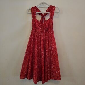 Rafaella Petite Red Floral Dress Size 10P